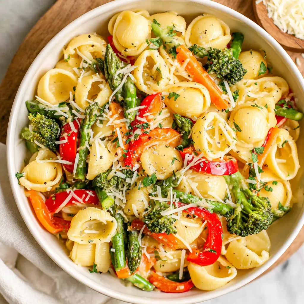 alfredo pasta primavera