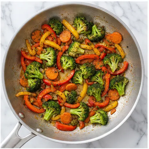 Step 2: Sautéing vegetables in butter and olive oil