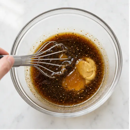 Step 1: Whisk together balsamic vinaigrette