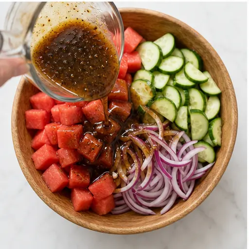 Step 3: Drizzle dressing over salad