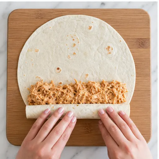 Step 3: Rolling the taquitos