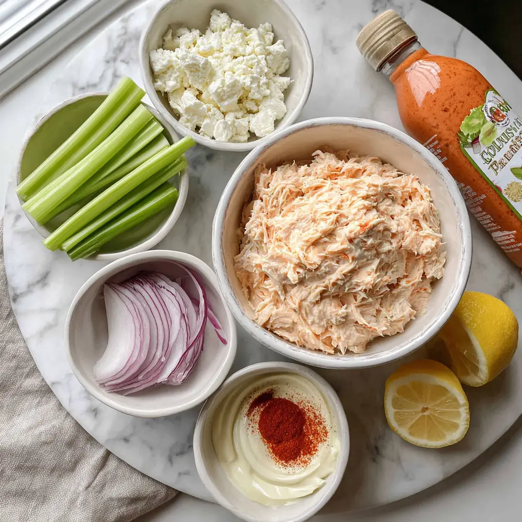 buffalo tuna salad - main ingredients