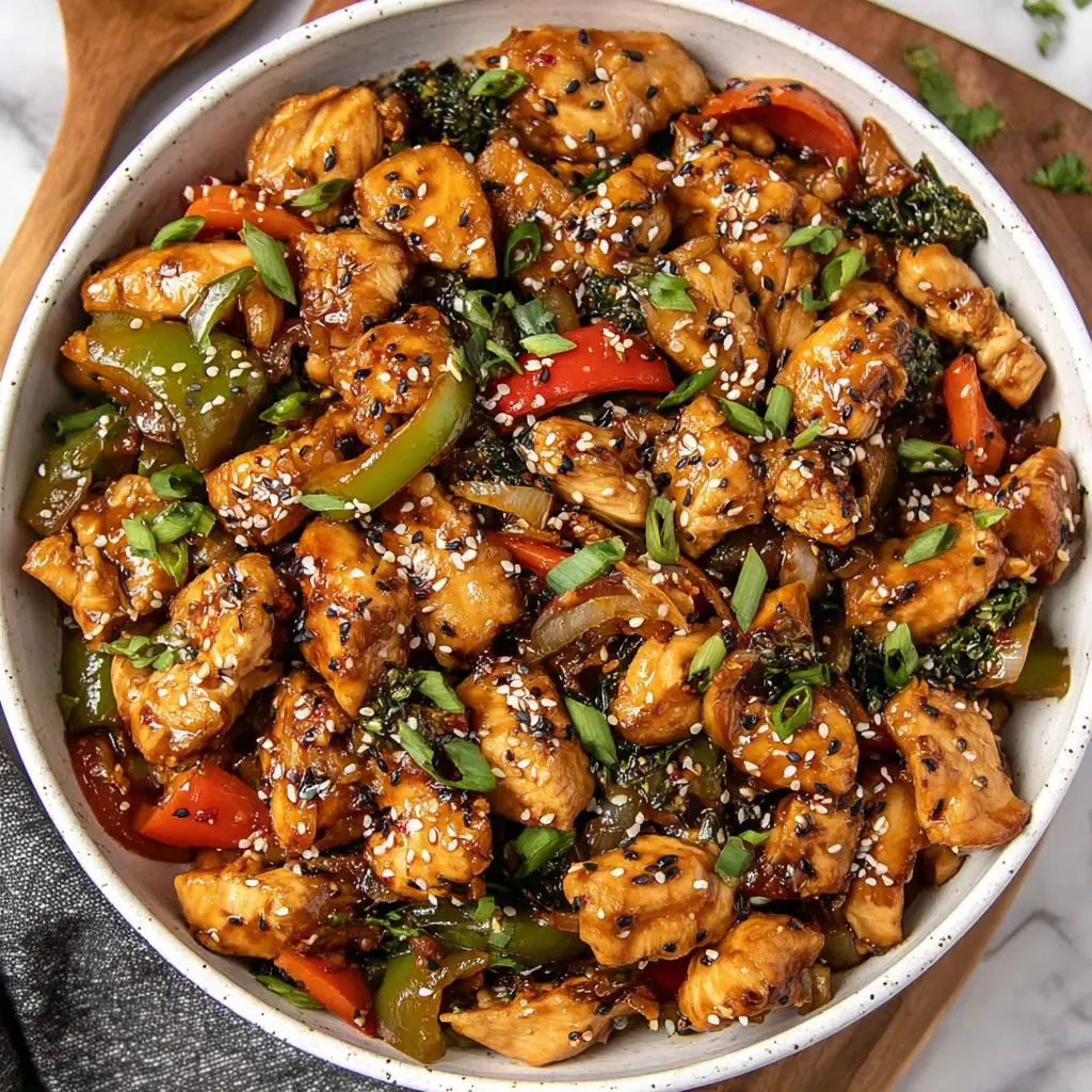 chicken stir fry - final presentation