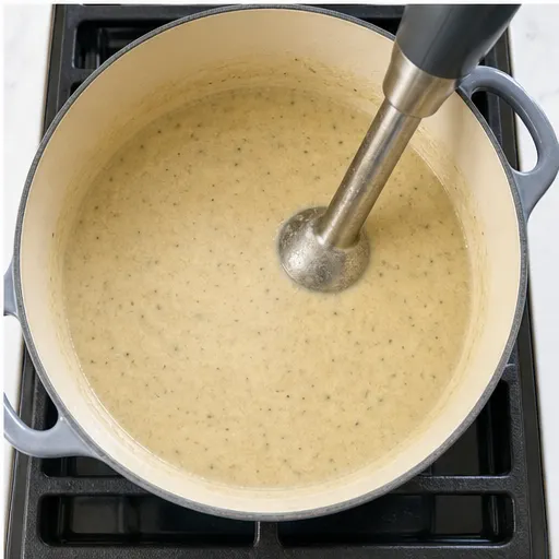 Step 4: Blending soup until silky smooth