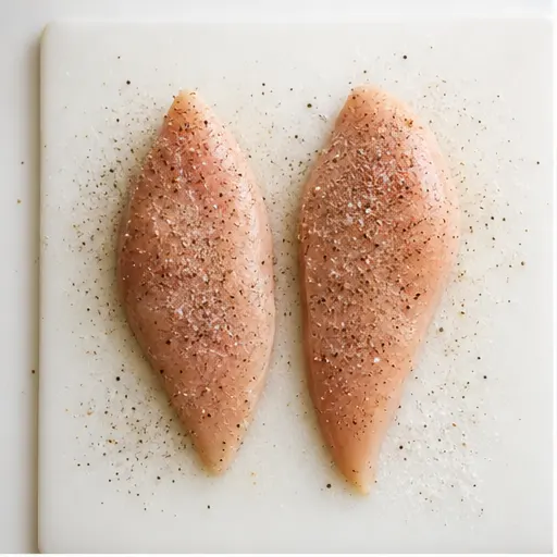 Step 1: Seasoning raw chicken fillets