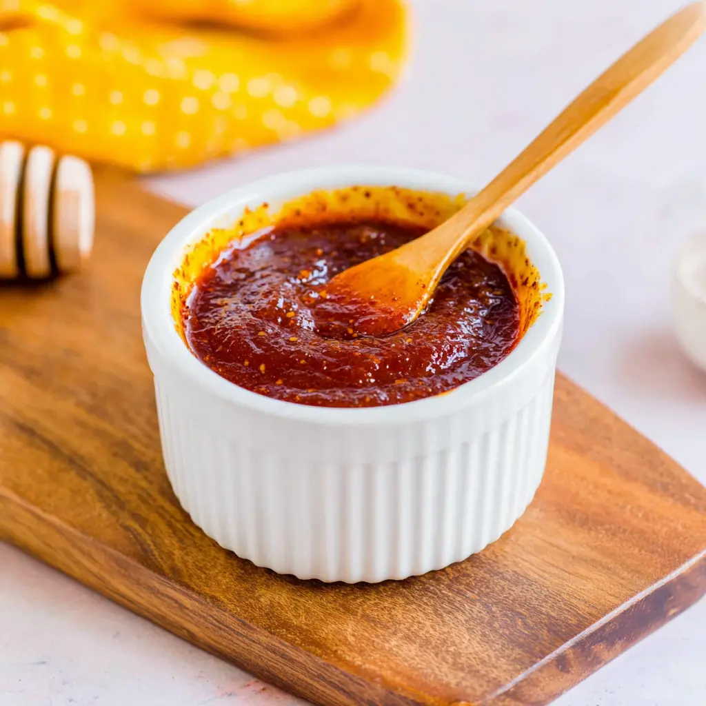 hot honey bbq sauce - final presentation