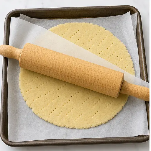 Step 3: Rolling and shaping the keto pizza dough