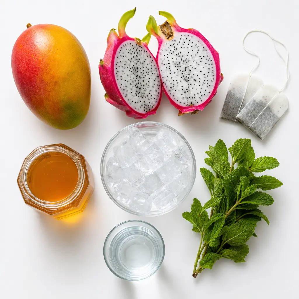 mango dragon fruit refresher - main ingredients