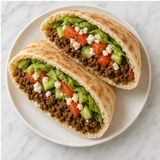 Step 4: Assembling the pita pockets