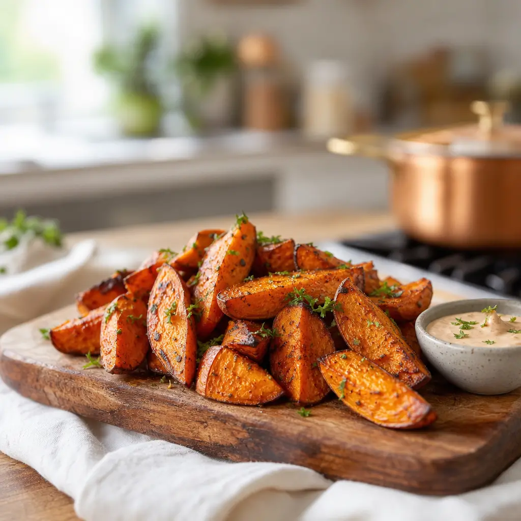 roasted sweet potatoes - final presentation