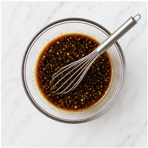 Step 1: Whisking the soy-ginger glaze