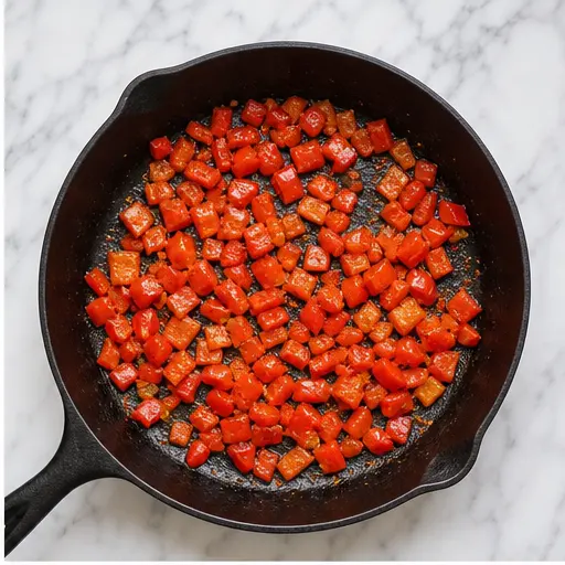 Step 2: Softening bell peppers