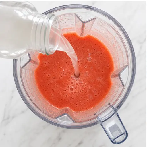 Step 3: Combining the puree with coconut water