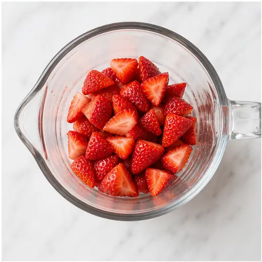 Step 1: Chopping fresh strawberries
