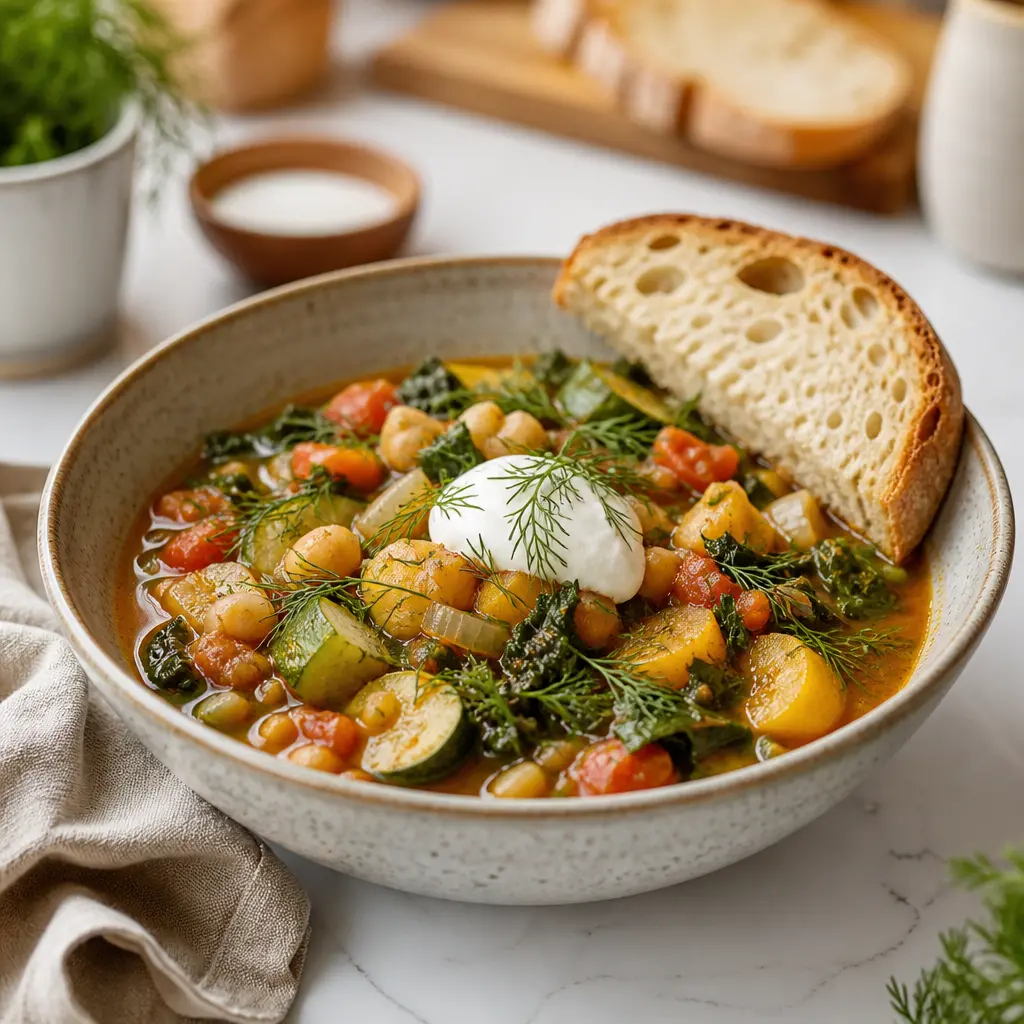 summer vegetable stew - final presentation