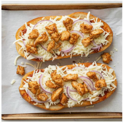 bbq chicken french bread pizza - step 3