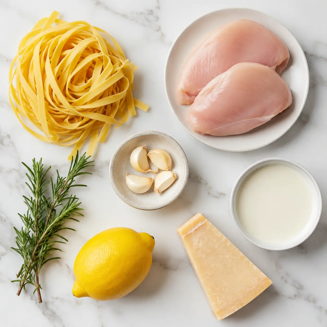 chicken and pasta recipes - main ingredients