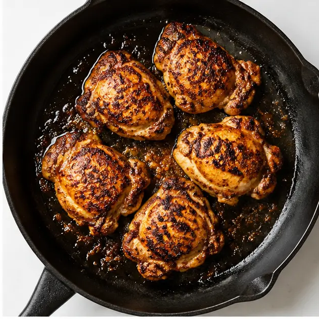 Step 2: Sear chicken until golden and charred