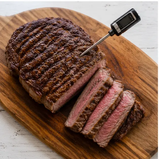 Step 3: Resting and checking temperature of the steak