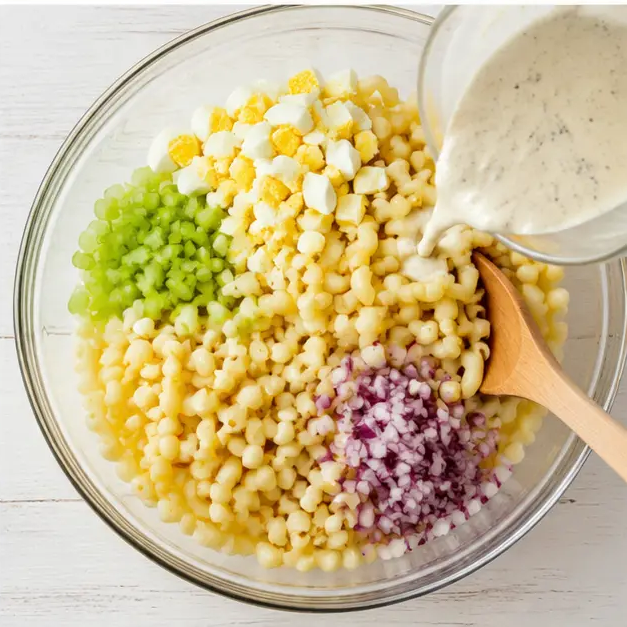 Step 4: Tossing everything together in a bowl