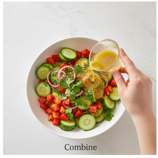 cucumber tomato salad - step 3