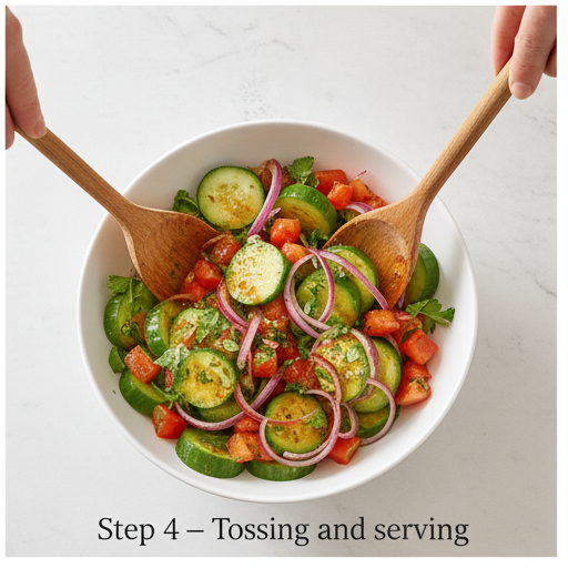 cucumber tomato salad - step 4