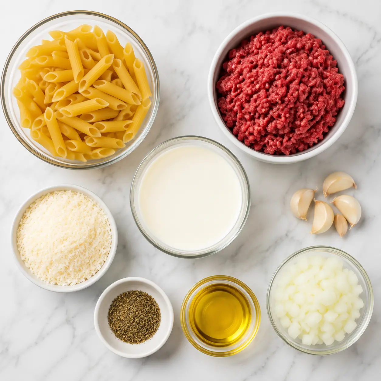 easy ground beef recipes - main ingredients