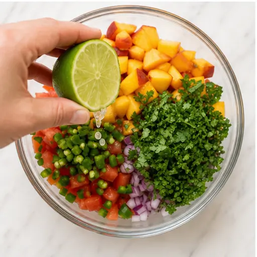 Step 3: Squeeze fresh lime juice over mixture