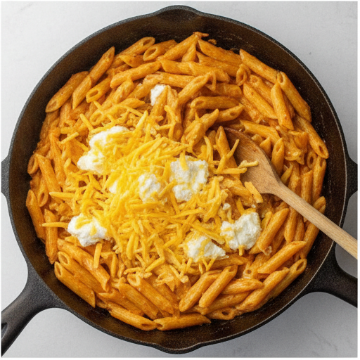 cajun bbq chicken pasta skillet - step 4