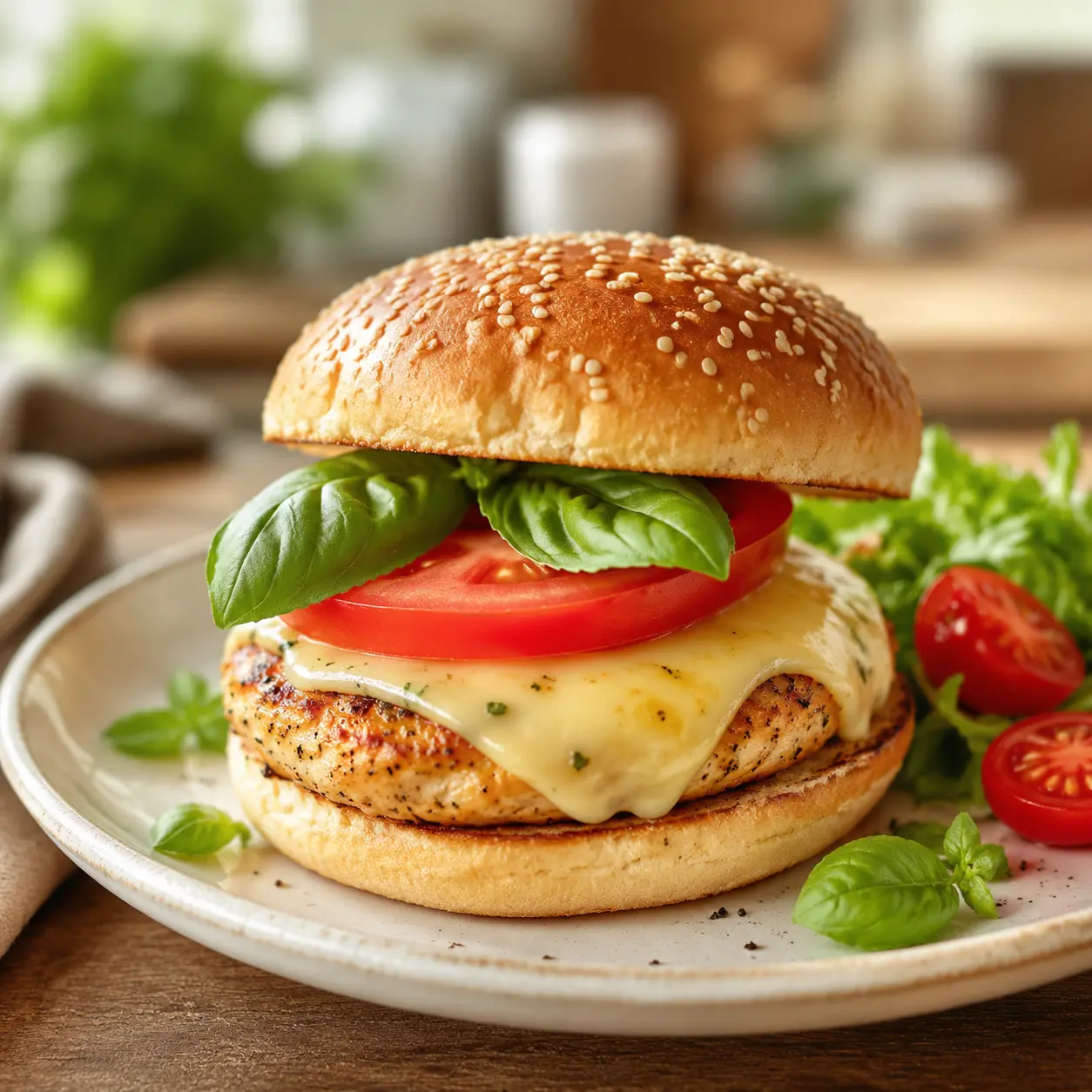 italian chicken burgers - final presentation