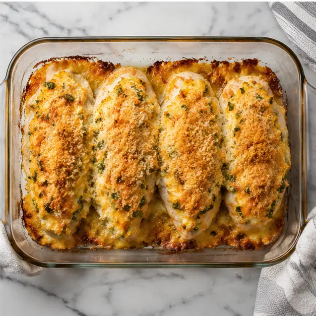 Step 4: Bake until golden, bubbly, and chicken is cooked through