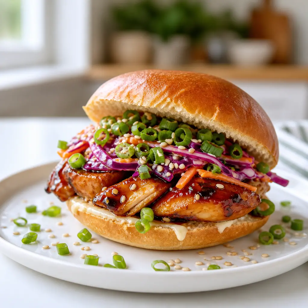 korean bbq chicken sandwich - final presentation