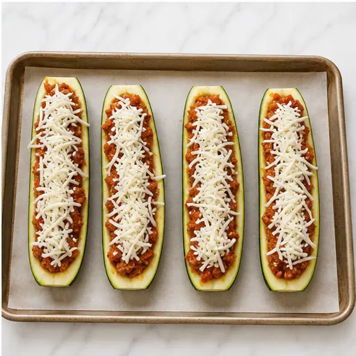 Step 4: Fill boats and top with cheese