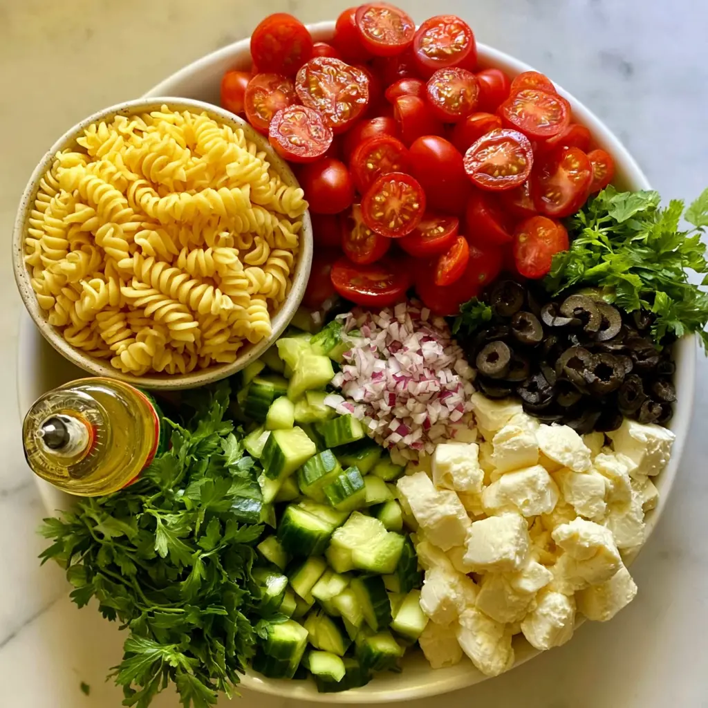 crack pasta salad - main ingredients