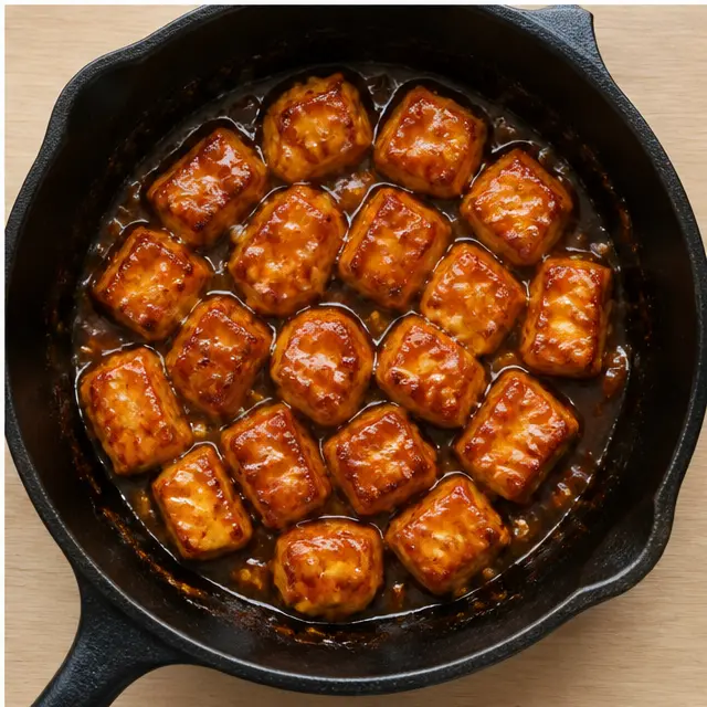 Step 4: Rest the glazed salmon bites and serve with extra sauce from the pan