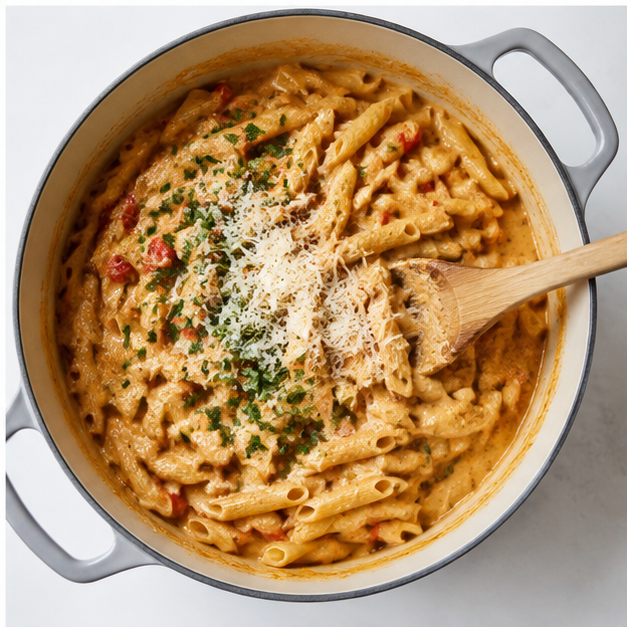 one pot cajun chicken pasta - step 4