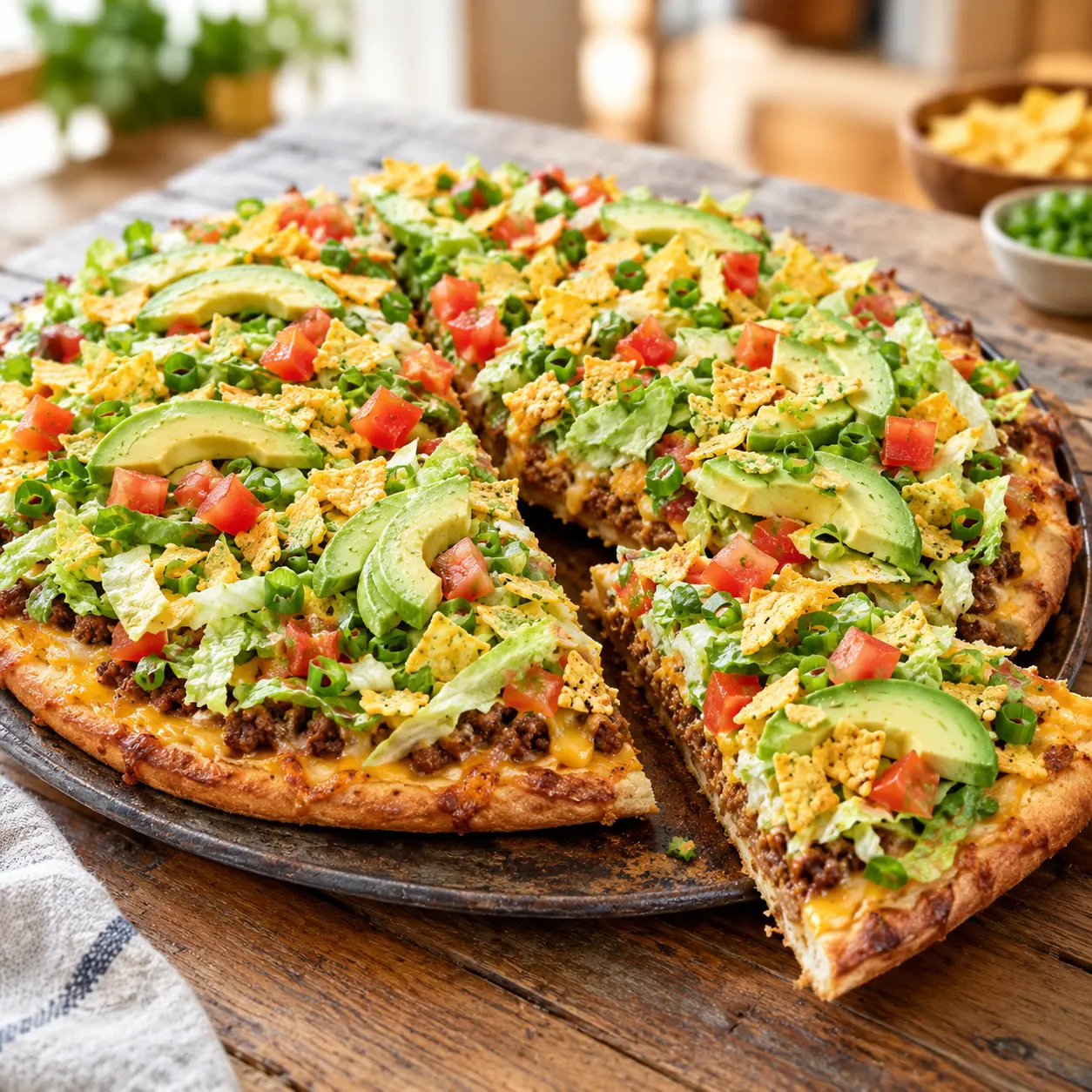 easy taco pizza - final presentation